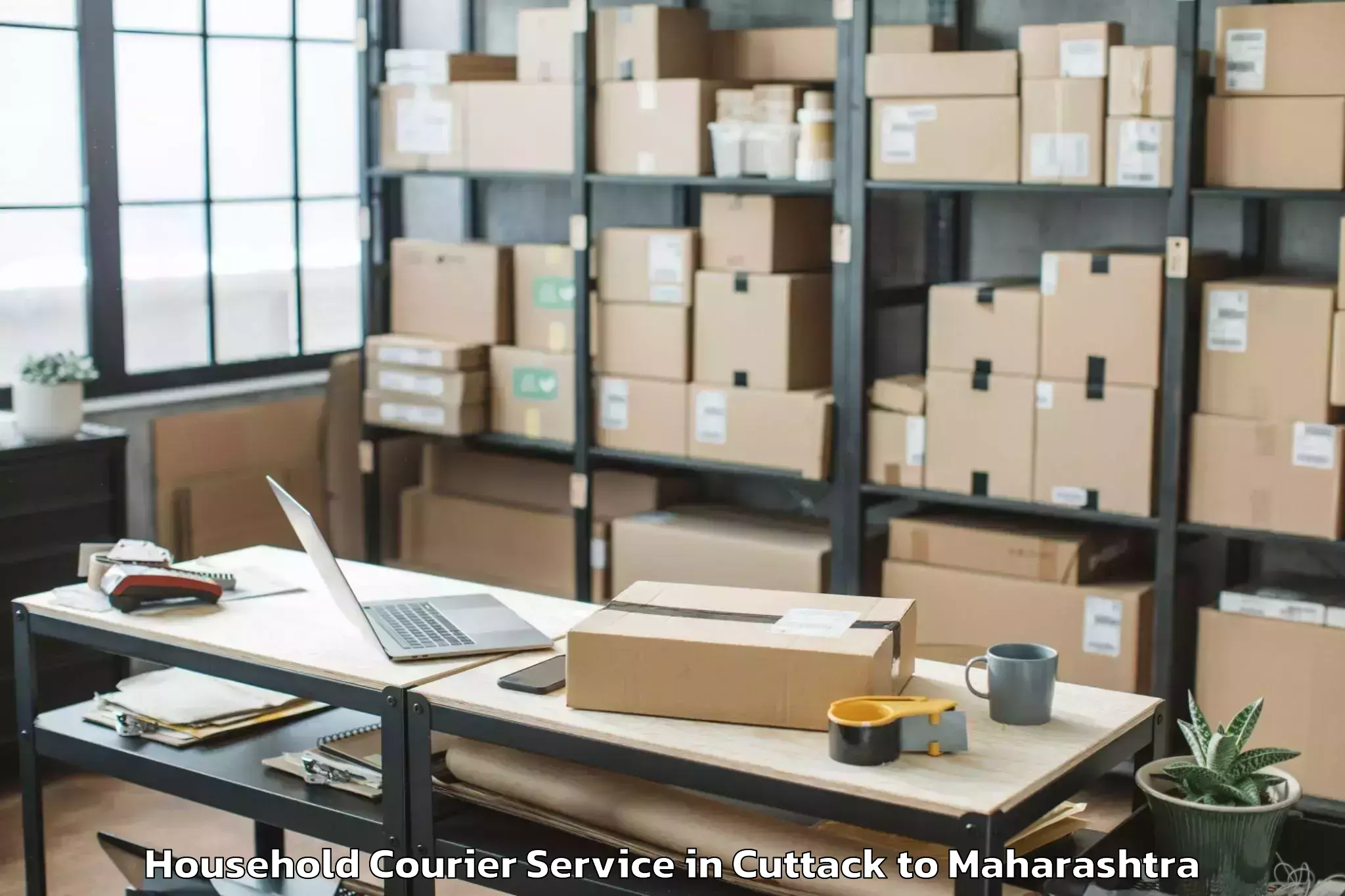 Trusted Cuttack to Mhasla Household Courier